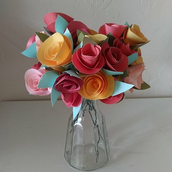 Paper flowers, handmade, wedding, baby showe - Picture 2 of 6